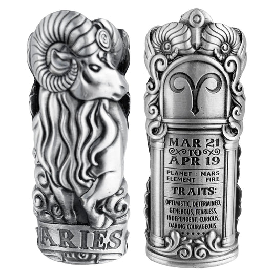Aries Zodiac Metal Lighter Case – Fits Full-Size BIC ♈