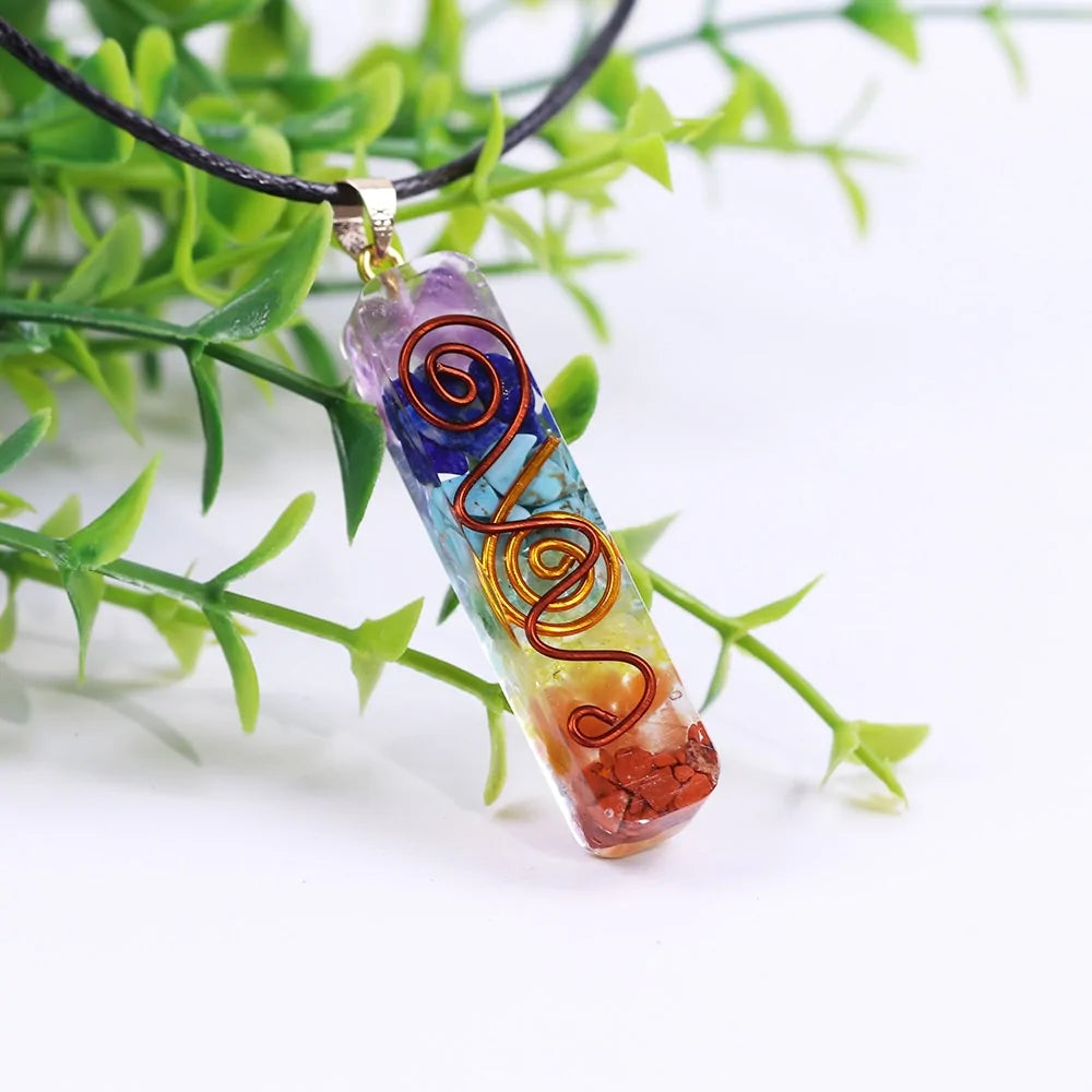 Rainbow Chakra Necklace – Healing Crystals for Balance