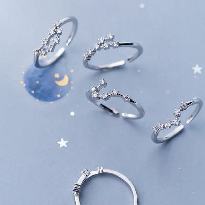 Zodiac Sign Ring – Silver Horoscope Jewelry Gift 💍
