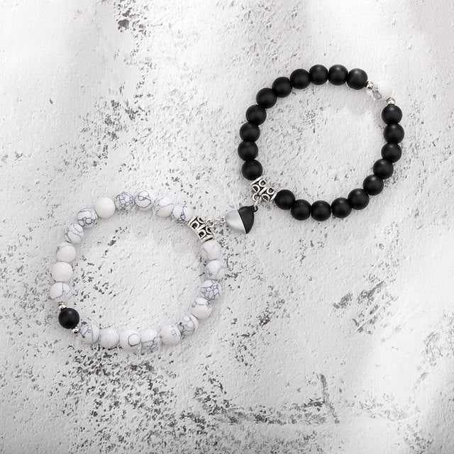 Magnetic Couple Bracelets – Natural Stone Love Gift 💫