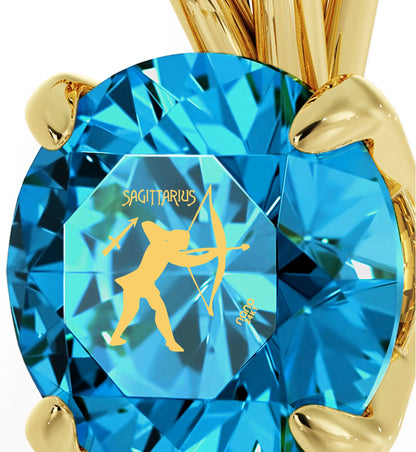 Sagittarius Necklace – 24K Gold & Swarovski Crystal ✨