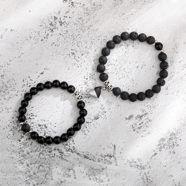 Magnetic Couple Bracelets – Natural Stone Love Gift 💫