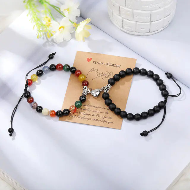 Magnetic Couple Bracelets – Natural Stone Love Gift 💫