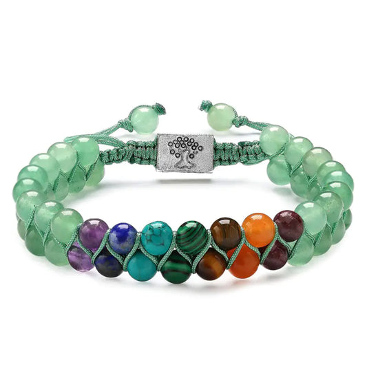 7 Chakra Double Layer Bracelet for Meditation & Balance