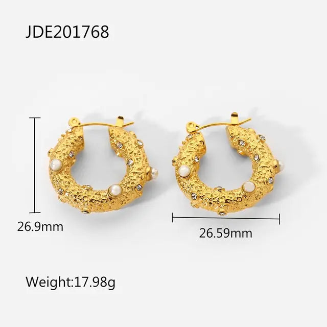 18K Gold Plated Hoop Earrings – Lightweight & Chic ✨