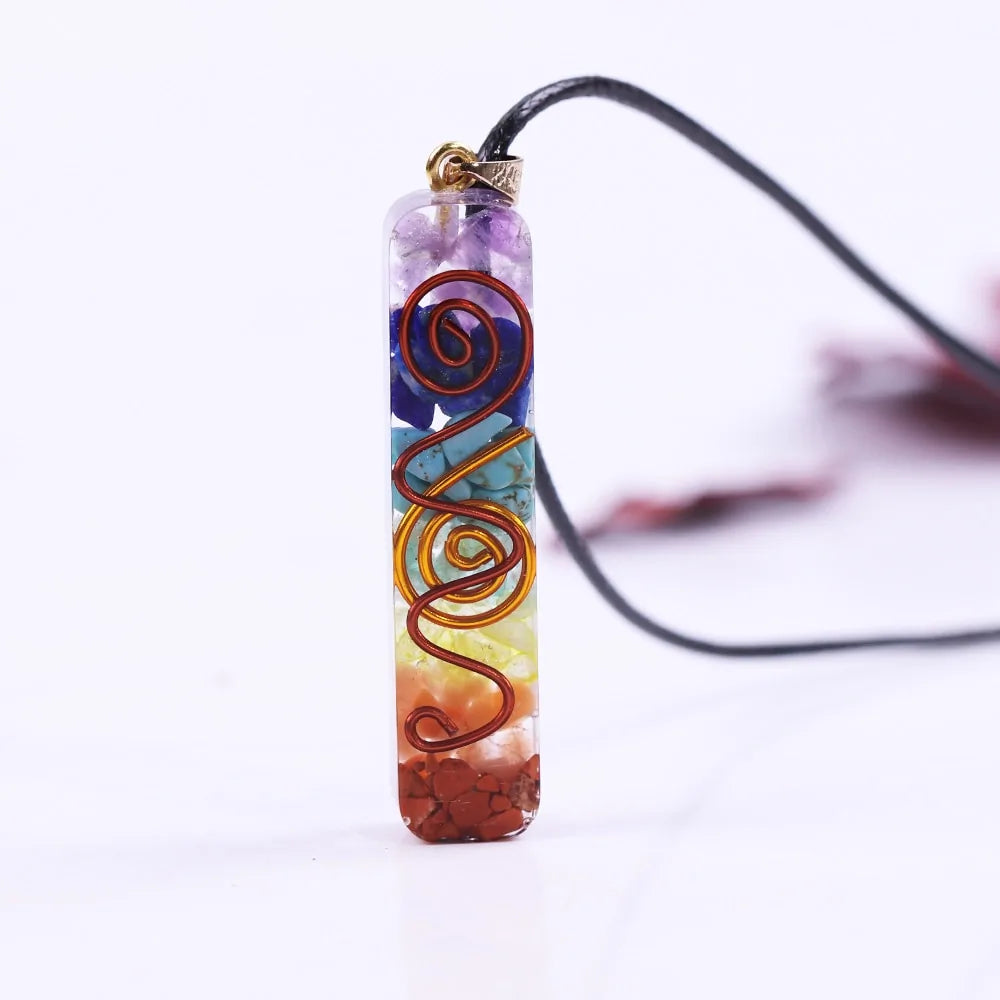 Rainbow Chakra Necklace – Healing Crystals for Balance
