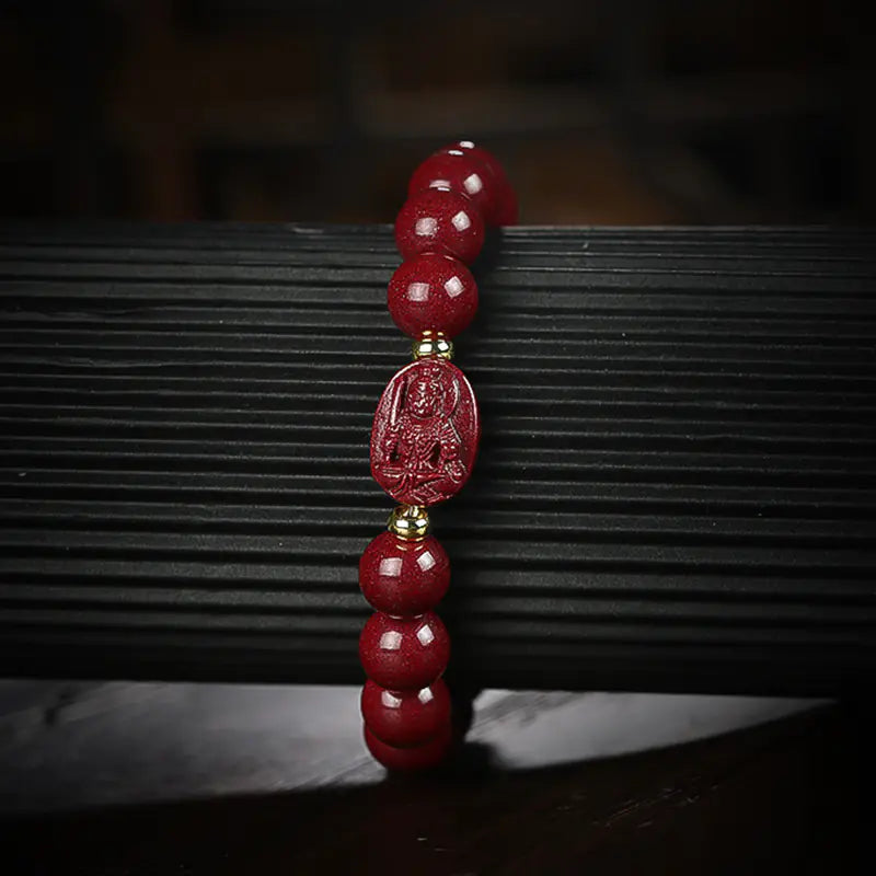 Cinnabar Zodiac Buddha Bracelet – Spiritual Energy Jewelry