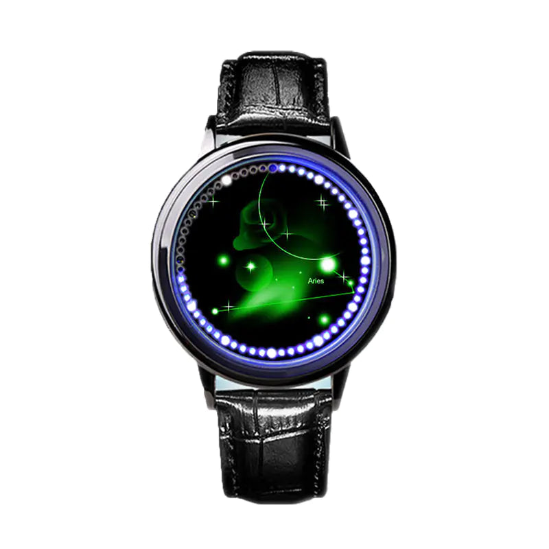 LED Zodiac Touch Watch – Waterproof Unisex Astrology Style