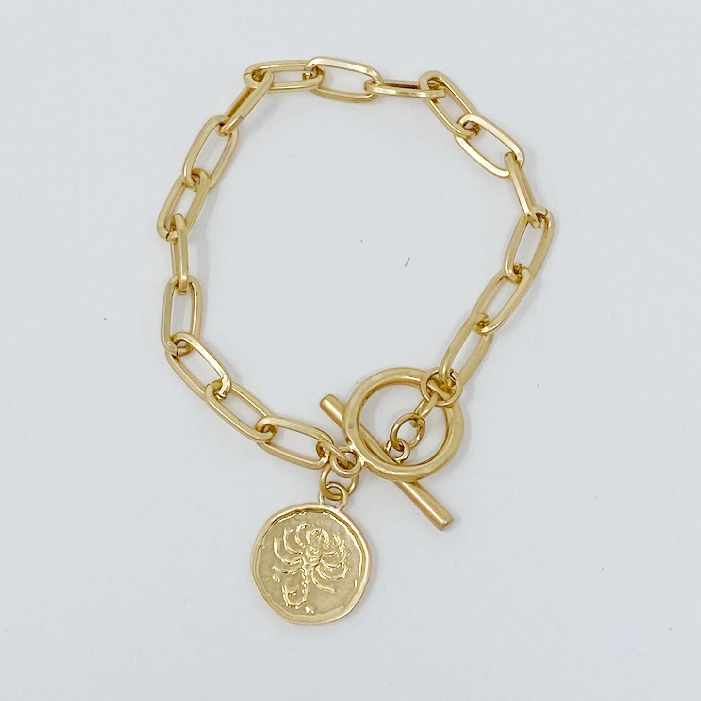 Zodiac Charm Bracelet – Gold Chain Astrology Gift ✨
