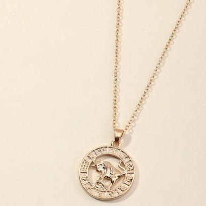 Fortune Zodiac Necklace – Bold Copper Astrological Charm 🔮