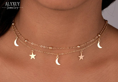 Moon & Stars Necklace – Unique Gift for Soul Seekers ✨