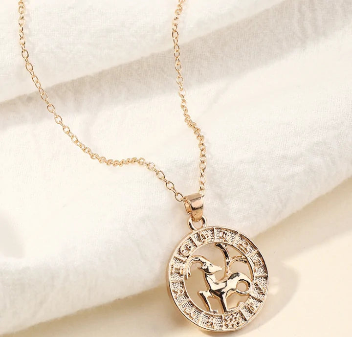 Fortune Zodiac Necklace – Bold Copper Astrological Charm 🔮