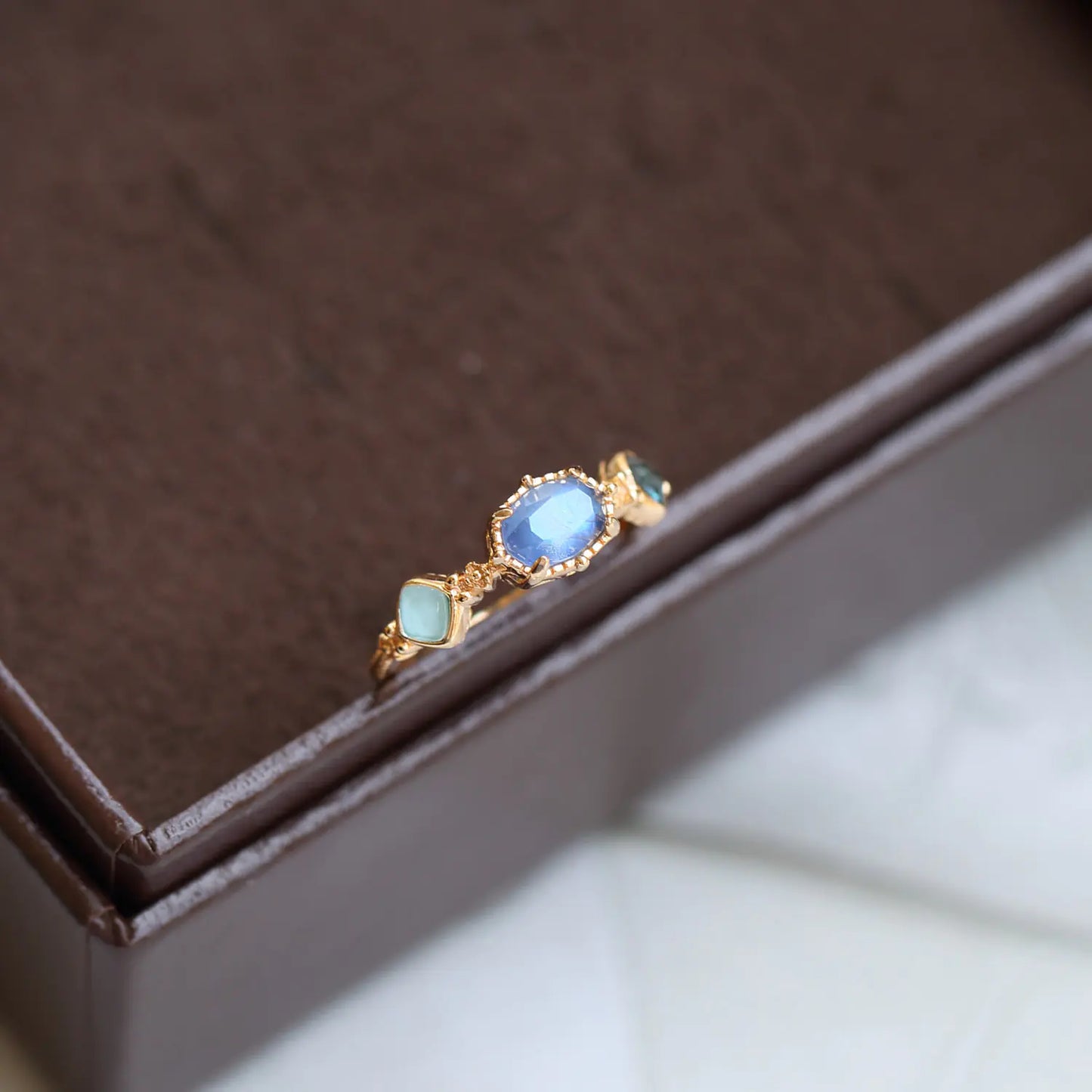Mystic Lake Silver Ring – Sapphire & Topaz Luxury Jewelry