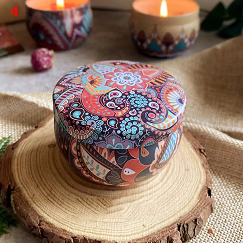 Vintage Flower Soy Candle – Scented Jar for Home ✨
