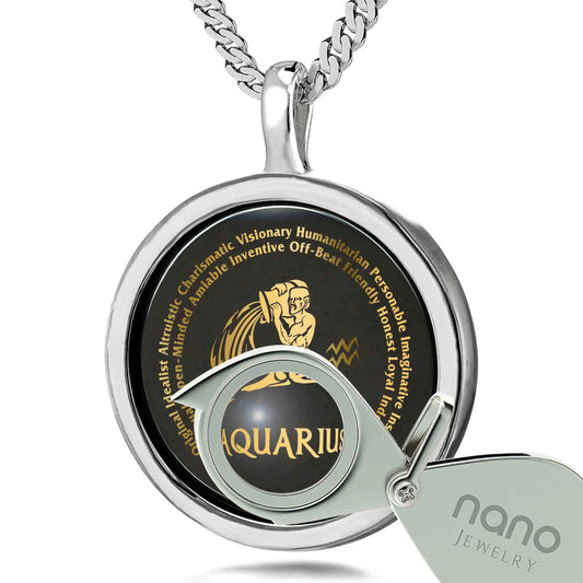 Aquarius Gold Zodiac Necklace – Astrology Gift for Her ✨