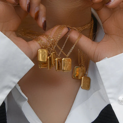 Flower Birthstone Necklace – Gold Plated, Waterproof ✨