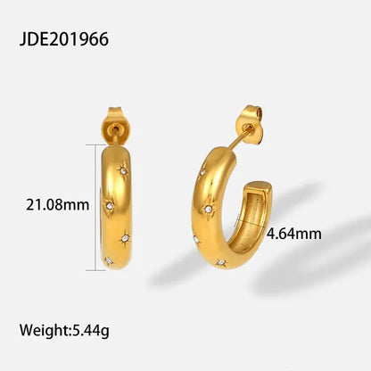 18K Gold Plated Hoop Earrings – Lightweight & Chic ✨