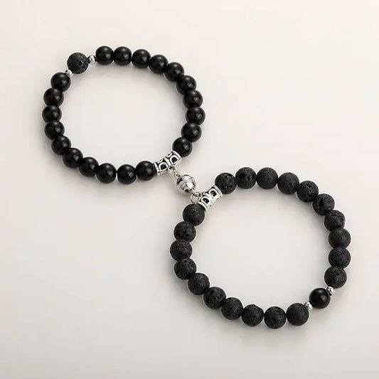 Magnetic Couple Bracelets – Natural Stone Love Gift 💫