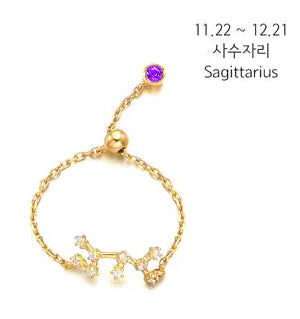 S925 Silver Zodiac Ring – Minimalist Style for Women