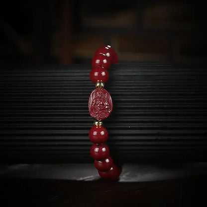 Cinnabar Zodiac Buddha Bracelet – Spiritual Energy Jewelry