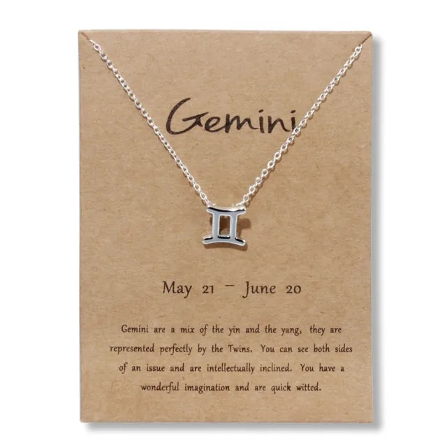 Gold Zodiac Pendant Necklace – Choose Your Star Sign ✨