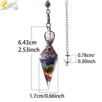 Chakra Pendulum Crystals – Energy Alignment Tool