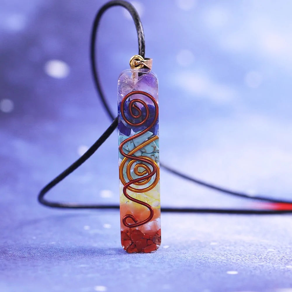 Rainbow Chakra Necklace – Healing Crystals for Balance