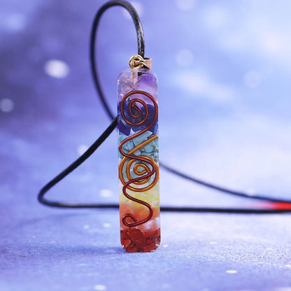 Rainbow Chakra Necklace – Healing Crystals for Balance