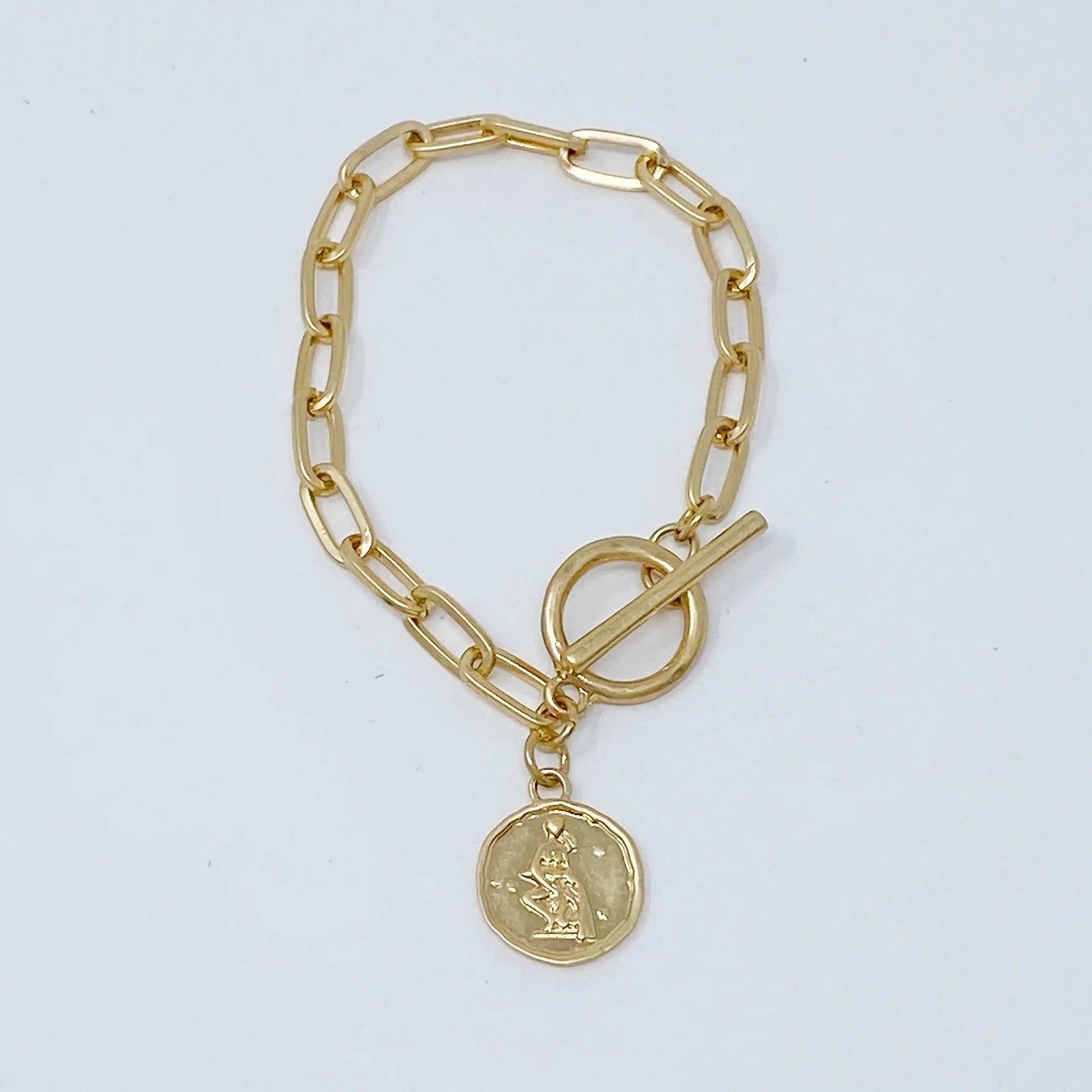 Zodiac Charm Bracelet – Gold Chain Astrology Gift ✨