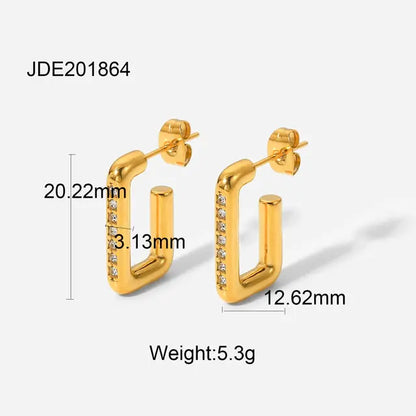 18K Gold Plated Hoop Earrings – Lightweight & Chic ✨