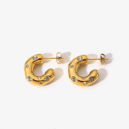 18K Gold Plated Hoop Earrings – Lightweight & Chic ✨