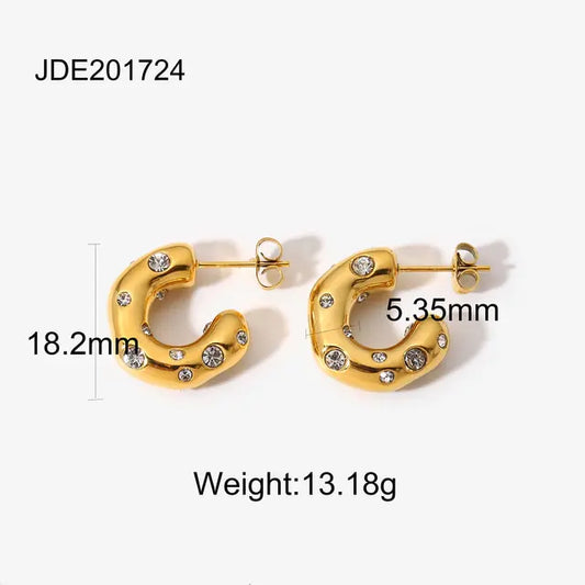 18K Gold Plated Hoop Earrings – Lightweight & Chic ✨