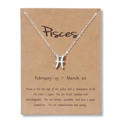 Gold Zodiac Pendant Necklace – Choose Your Star Sign ✨