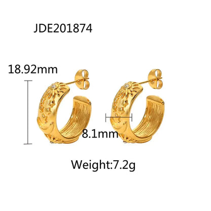 18K Gold Plated Hoop Earrings – Lightweight & Chic ✨