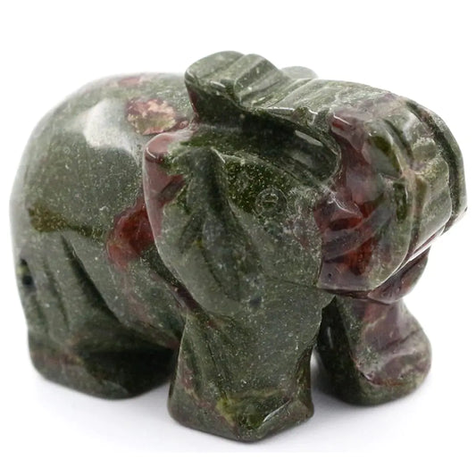 Dragon Bloodstone Elephant – Strength & Focus Crystal 🐘✨