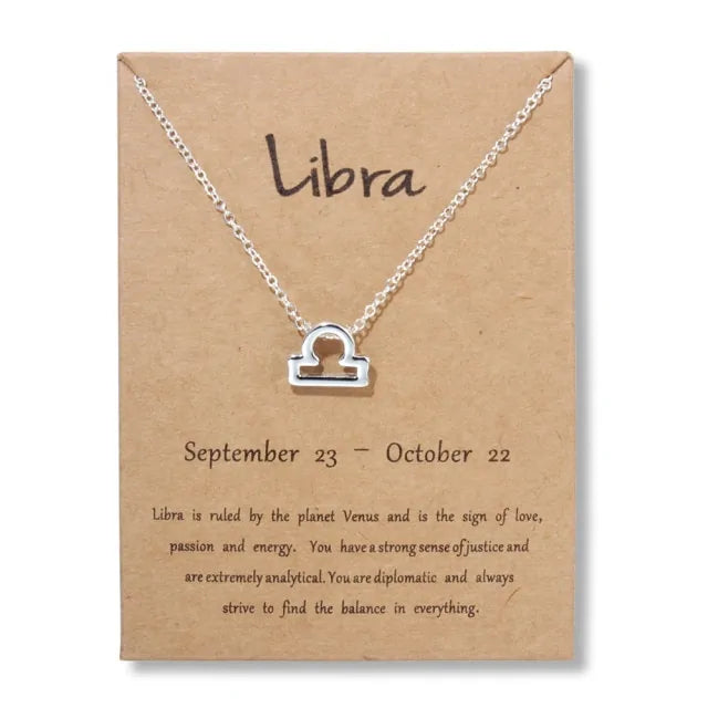 Gold Zodiac Pendant Necklace – Choose Your Star Sign ✨