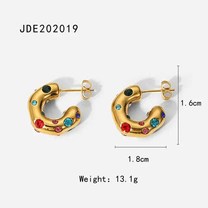 18K Gold Plated Hoop Earrings – Lightweight & Chic ✨