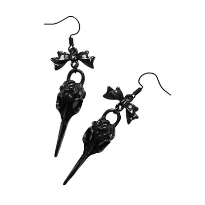 Gothic Raven Crystal Earrings – Mystic Witch Drop Jewelry