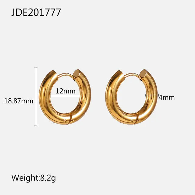 18K Gold Plated Hoop Earrings – Lightweight & Chic ✨