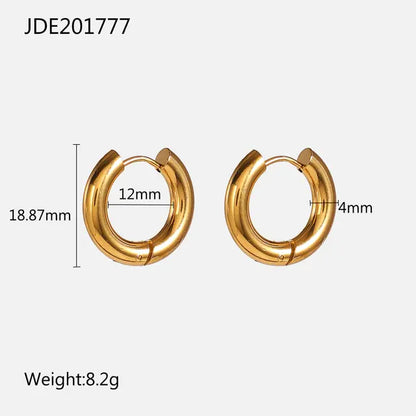 18K Gold Plated Hoop Earrings – Lightweight & Chic ✨