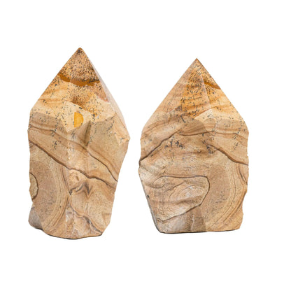 Picture Jasper Crystal Points – Grounding Stones for All Signs