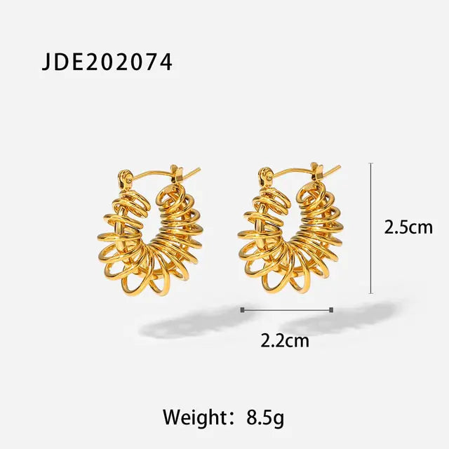 18K Gold Plated Hoop Earrings – Lightweight & Chic ✨