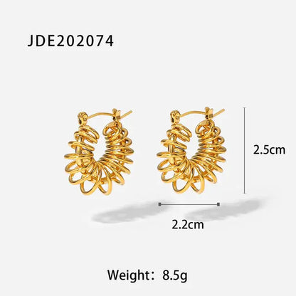 18K Gold Plated Hoop Earrings – Lightweight & Chic ✨