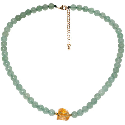 Citrine & Aventurine Necklace – Abundance & Chakra Balance