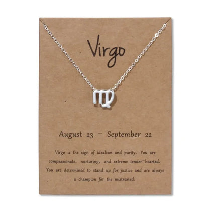 Gold Zodiac Pendant Necklace – Choose Your Star Sign ✨